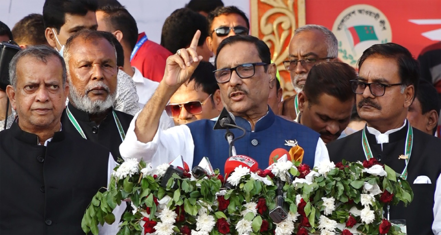 বিএনপি আগুন আর লাঠি নিয়ে আসলে খেলা হবে : ওবায়দুল কাদের