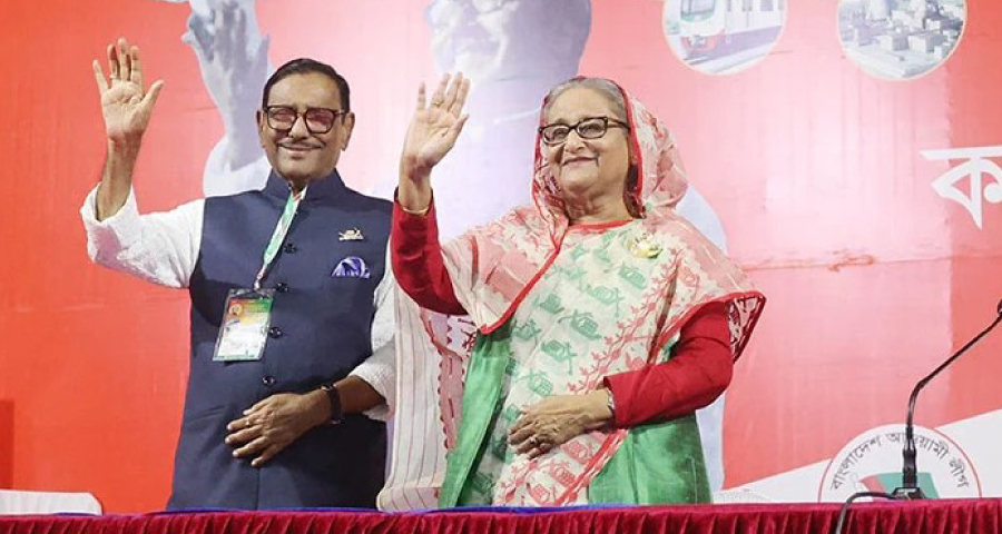 আবারও শেখ হাসিনা আ’লীগের সভাপতি, ওবায়দুল কাদের সাধারণ সম্পাদক