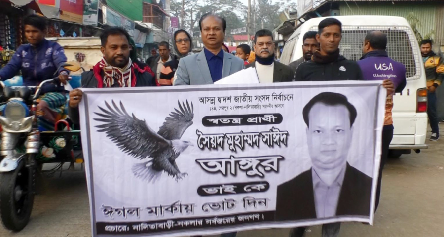 শেরপুর-২ আসনে জমে উঠেছে শেষ মুহূর্তের প্রচার-প্রচারণা