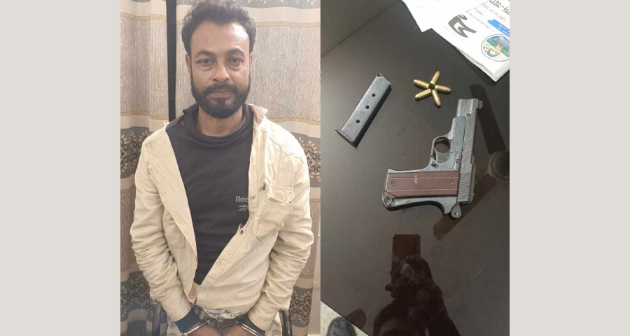 ঈশ্বরগঞ্জে বিদেশি অস্ত্রসহ যুবক গ্রেপ্তার