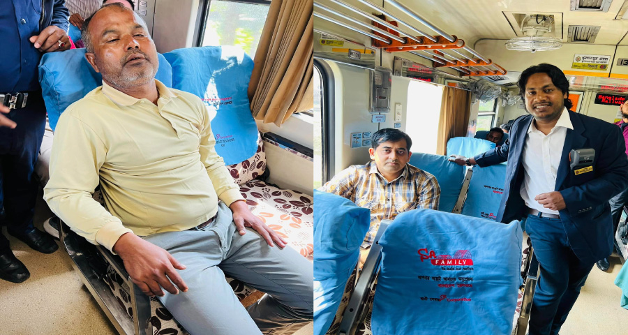 চলন্ত তিস্তা এক্সপ্রেস ট্রেনে মানবতার দৃষ্টান্ত গড়লেন চিকিৎসক-টিটিই
