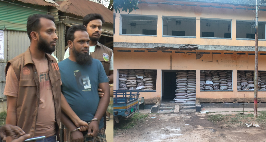 নালিতাবাড়ীতে ১২৯২ বস্তা ভারতীয় চোরাই চিনি উদ্ধার, গ্রেপ্তার ১