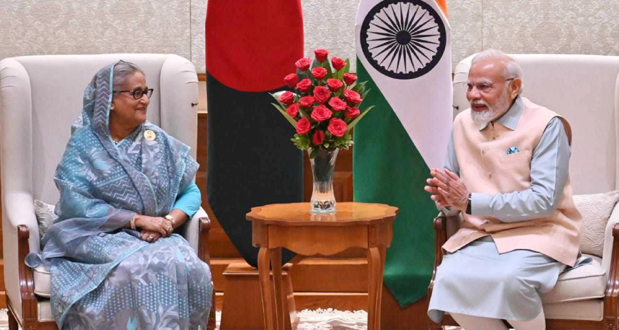 শেখ হাসিনা-মোদি বৈঠক শুরু