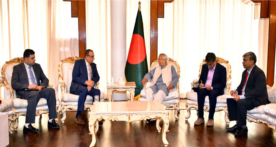 ড. ইউনূসের সঙ্গে ফিলিস্তিনি রাষ্ট্রদূতের সাক্ষাৎ