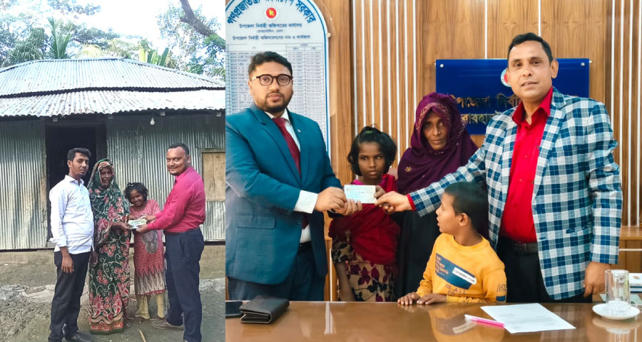 সংবাদ প্রকাশের পর বিলকিস বেগমের পাশে দাঁড়ালেন ইউএনও ও প্রবাসী